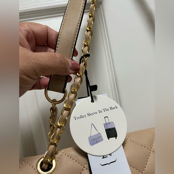 Billion Dollar Embellished Quilted traveling everyday large tote - Picture 7 of 17